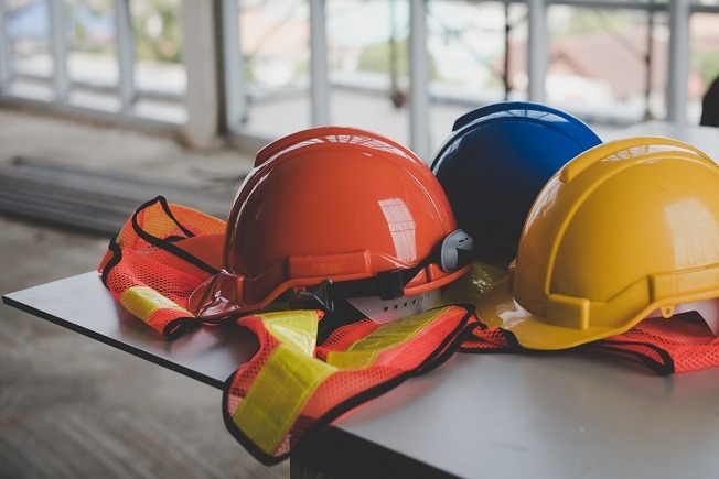 Group of men in construction gear